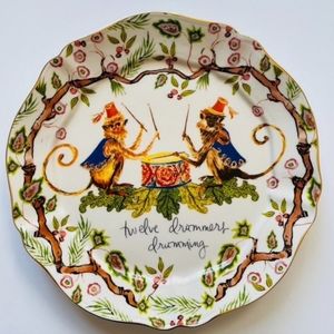 Anthropologie Inslee Fariss Plate #12 Drummers NWT